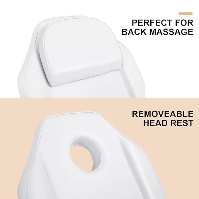 Artist hand Facial Bed Lash Bed for Eyelash Extensions (White 3)