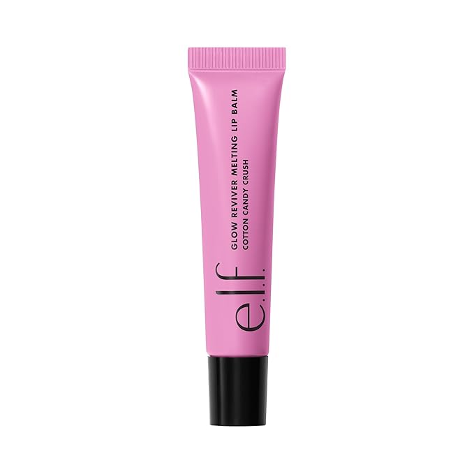 e.l.f. Glow Reviver Melting Lip Balm, Hydrating Tinted Lip Balm For A Glossy Finish & Soft, Supple Lips, Vegan & Cruelty-Free, Cotton Candy Crush