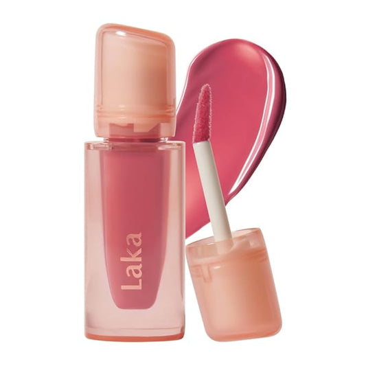 Laka Jelling Nude Gloss, 4.5g/0.15oz, Sheer Hydrating Lip Oil with No Stain, Non-Sticky, Nourishing Gloss for a Fresh, Glowy Look, Vegan, Clean Beauty Makeup, K-Beauty (#302 Grape Ring)