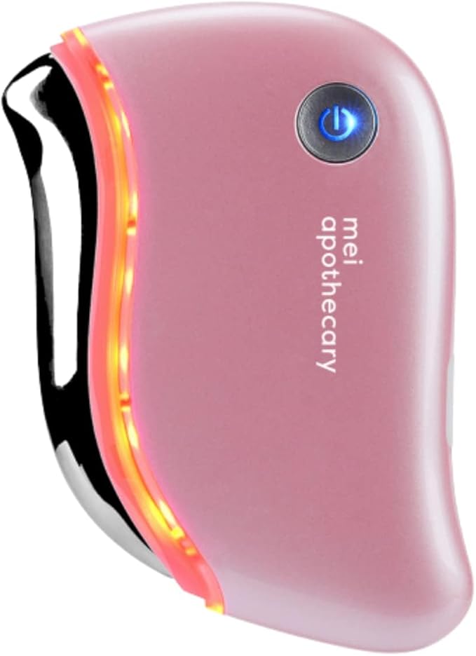 Mei Apothecary Triple Threat LED Gua Sha Tool Natural, Non-Toxic Skincare | LED Light, Heat & Sonic Vibration for Enhanced Facial Care