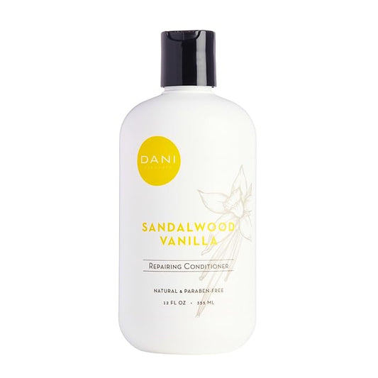 DANI Naturals Conditioner – Sandalwood Vanilla, Strengthening & Thickening for Fuller-Looking Hair, Lightweight & Hydrating, Vegan & Color-Safe, 12 oz
