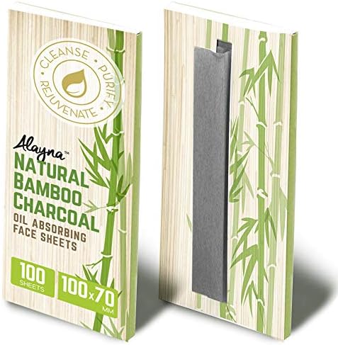 Oil Blotting Sheets for Face Natural Bamboo Charcoal Blotting Paper for Oily Skin Oil Absorbing Tissues Beauty Blotters Remove Excess Shine Organic Blot Papers For Make UpFacial & Skin Care 3 Pack