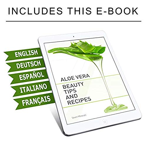 Seven Minerals Aloe Vera Gel - 99% Organic, Big 12 oz - NO XANTHAN, so it Absorbs Rapidly with No Sticky Residue - made from REAL JUICE, NOT POWDER (Pack of 2)