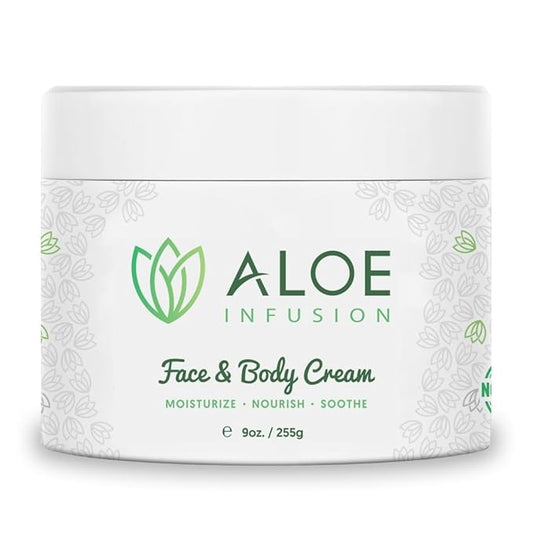 Body and Face Moisturizer - Natural Moisturizing Cream with Organic Aloe Vera - Skin Care for Dry Skin, Anti Wrinkle, Acne Scars, Rosacea, Psoriasis Eczema Cream Lotion for Men and Women