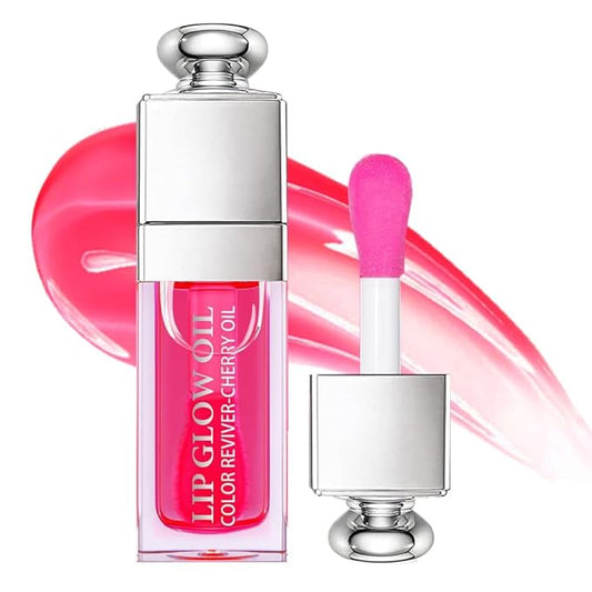 Fruit Flavored No-Sticky Lip Gloss Balm for Dry Lips - Hydrating and Nourishing Cherry Lip Oil (0.2 OZ)