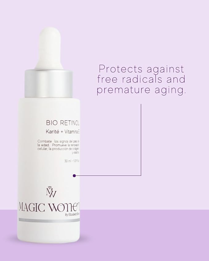 Bio-Retinol Face Serum – Anti-Aging Facial Serum with Shea Butter & Vitamin E – Retinol Alternative for Wrinkles, Firmness & Skin Renewal – 1 Fl Oz