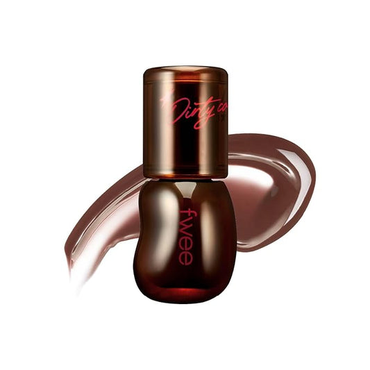 fwee 3D Voluming Gloss 30% (Sheer) | High Shine, Non-Sticky Lip Gloss for Makeup | Long-Lasting, Moisturizing Gel Formula – Dirty Cola 30% | 30% & 70% Pigment Options | 5.3g