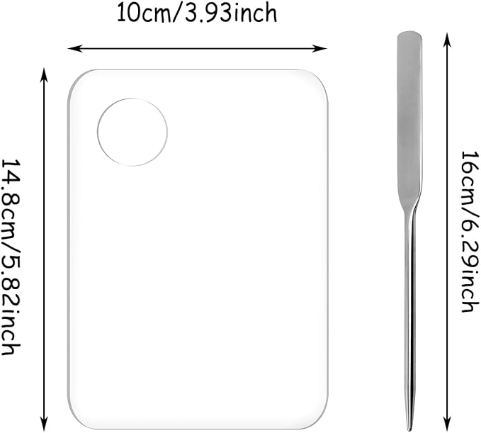 1set Plastic Makeup Mixing Palette and Spatula Cosmetic