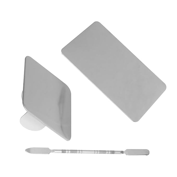 Stainless Steel Cosmetic Mixing Makeup Palette with Makeup