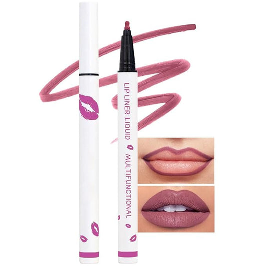 Kaely Orchid Longwear Liquid Lip Liner Waterproof, 24 Hour Long Lasting Lip Liner Stain Marker Pen, 2-in-1 Matte Semi Permanent Lipliner & Lipstick, Vegan & Cruelty-Free, 08