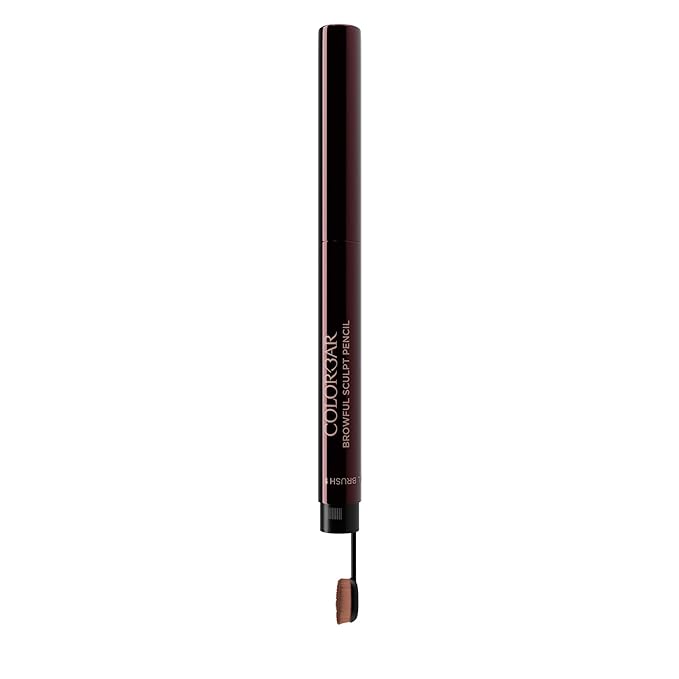 Colorbar Browful Sculpt Pencil - Instant Color Payoff, Velvety Finish, Water-Resistant - Oval Brush and Precise Tip - 002 Cool Brunette - 0.008 oz