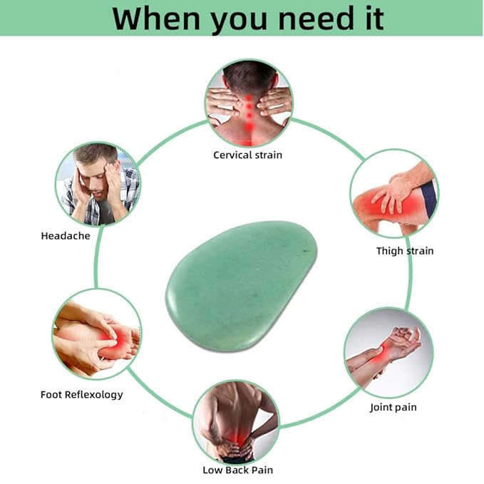 Gua Sha Facials Tools for Eyes Massage Tools Board Natural Jade Stone for SPA Acupuncture Therapy Trigger Point Treatment