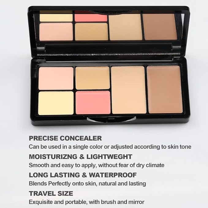 Concealer Contour Palette, Cosmetics Cream Contour and Highlighting