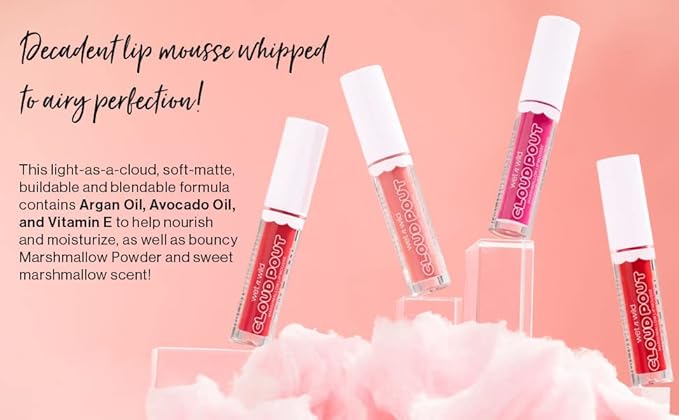 wet n wild Cloud Pout Marshmallow Matte Liquid Lipstick Mousse Hot Pink Don't Sugarcoat It