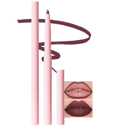 Kaely Matte Velvet Lip Liner Pencils Retractable for Shaping & Sculpting Lips, Dark Purple Lip Pencils for Women Long Lasting Waterproof Rich Lip Colors Liner Crayon Lipstick delineador de labios 06