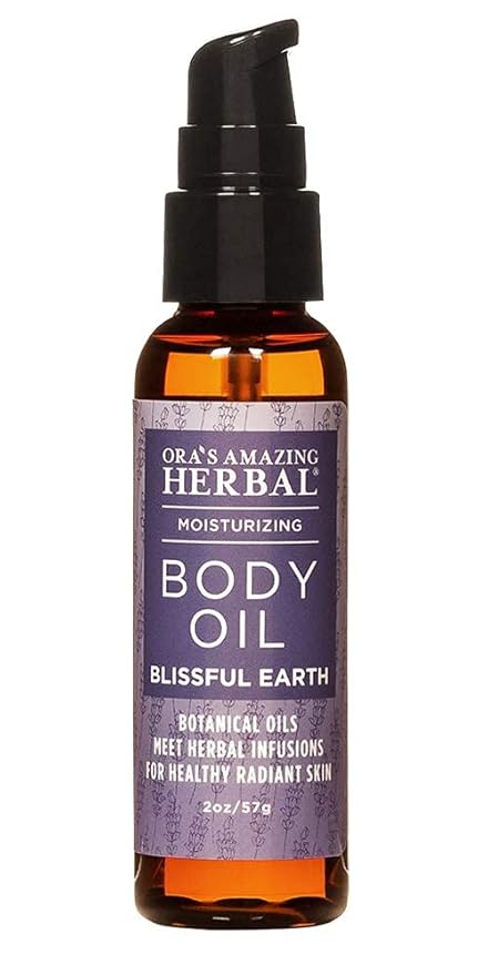 Ora's Amazing Herbal Talc Free Powder and Body Oil, Lavender Bath Set, After Shower Set, Blissful Earth Scent With Lavender Vetiver and Clary Sage, Intertrigo, Natural Skin Care