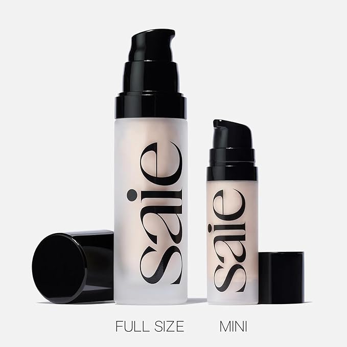 Saie Glowy Super Gel - Hydrating Makeup Primer and Illuminating Glow Serum Enriched with Vitamin C and Squalane Oil - All-Over Liquid Highlighter Makeup for Instant Glass Skin - Starglow (1 oz)