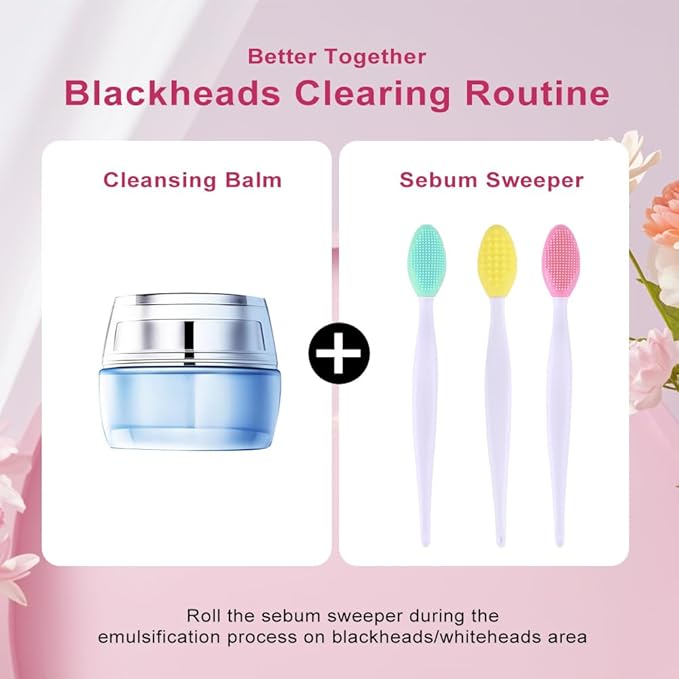 12 Pcs Pore Scrub Brush,Lip Scrubber Exfoliator,Silicone Face Cleansing Brush,Lip Scrub Brush Exfoliating Nose Clean Blackhead Removal Brushes for Face Cleaning
