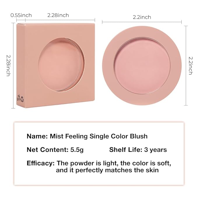 Blush for Cheeks,Pink Peach Powder Matte Blush Palette Cheeks Face Makeup for Older Women,Lightweight,Smooth,Blendable,Fade and Transfer-Resistant,Effortless Matte Natural Finish,Vegan & Cruelty Free