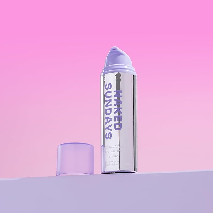 Naked Sundays CabanaClear SPF 50 Water Gel Serum - Invisible Daily Lightweight & Hydrating Sunscreen with Hyaluronic Acid, Broad Spectrum, Oil-Free, Silicone Free, Fragrance-Free for All Skin Types