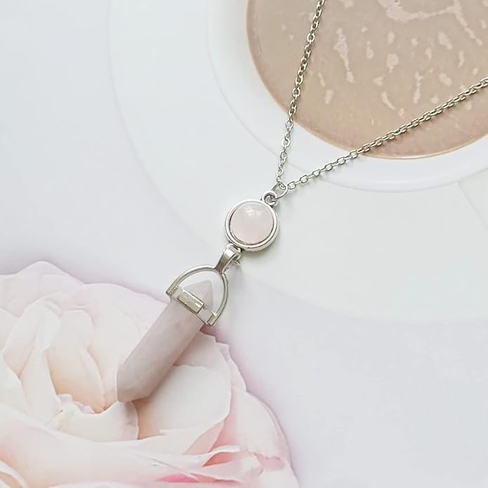 Turquoise Crystal Necklace for Women Hexagonal Healing Gemstone Spiritual Energy Pendant Necklace Jewelry for Women