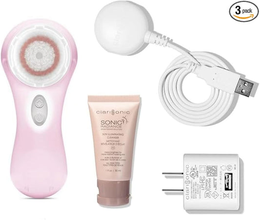 Clarisonic Mia 2 Cleansing System, 2 Speeds for Gentle and Everyday Cleansing Set (Pink)