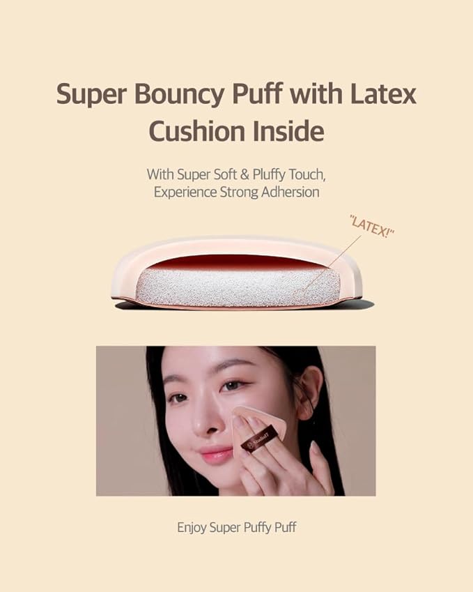 Pang Pang Triangle Makeup Powder Puff 1 Pc | Latex Big Makeup Sponge for Foundation | Fluffy Cushion Puff with Narrow Tip | Korean Makeup Puff for Foundation and Powder | 2.2In Diamater
