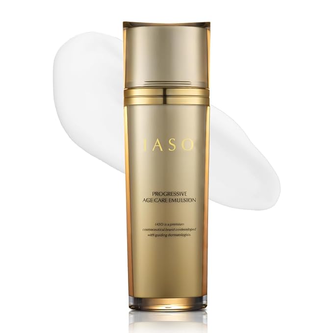 IASO PROGRESSIVE Age Care Emulsion | Premium Anti-Aging, Anti-Wrinkle Emulsion, Long-Lasting Moisture, Youthful Glow, Enriched with Ginseng, Korean Skin Care, 3.38 oz