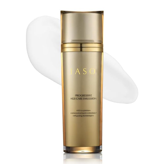 IASO PROGRESSIVE Age Care Emulsion | Premium Anti-Aging, Anti-Wrinkle Emulsion, Long-Lasting Moisture, Youthful Glow, Enriched with Ginseng, Korean Skin Care, 3.38 oz