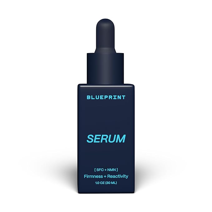Blueprint Bryan Johnson Facial Serum with SFC & NMN – Age Defying Serum for Fine Lines, Firmness & Hydration – Longevity-Inspired Skin Care for Radiant, Youthful Skin – Fragrance Free & Vegan Formula