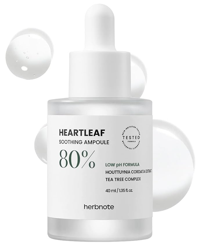 Heartleaf Soothing Moisture Ampoule - Enriched with 80% Extracted Houttuynia Cordata, Teatree & Pantenol - Effective for Sebum Control - Clinical Tested, 1.35 fl.oz