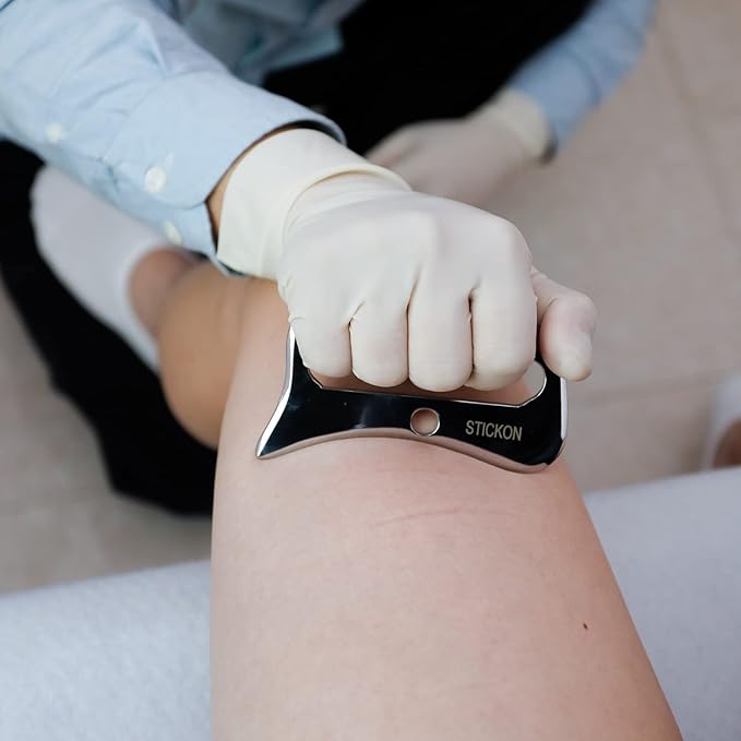 STICKON Stainless Steel Gua Sha Scraping Massage Tool Set IASTM Tools Great Soft Tissue Mobilization Tool (STICKON-28)