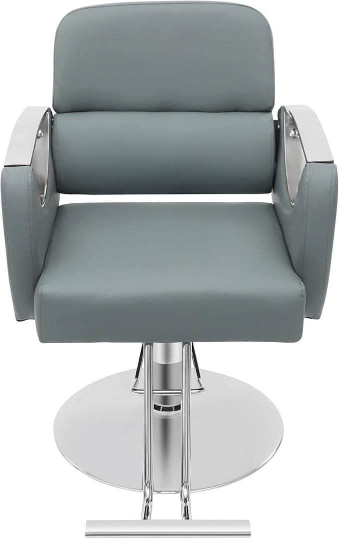 Barber Chair Salon Chair for Hair Stylist Adjustable Hydraulic Styling Chair with 360 Degrees Rolling Swivel for Salon Barbershop Tattoo Shampoo Beauty Equipment (Haze Blue)