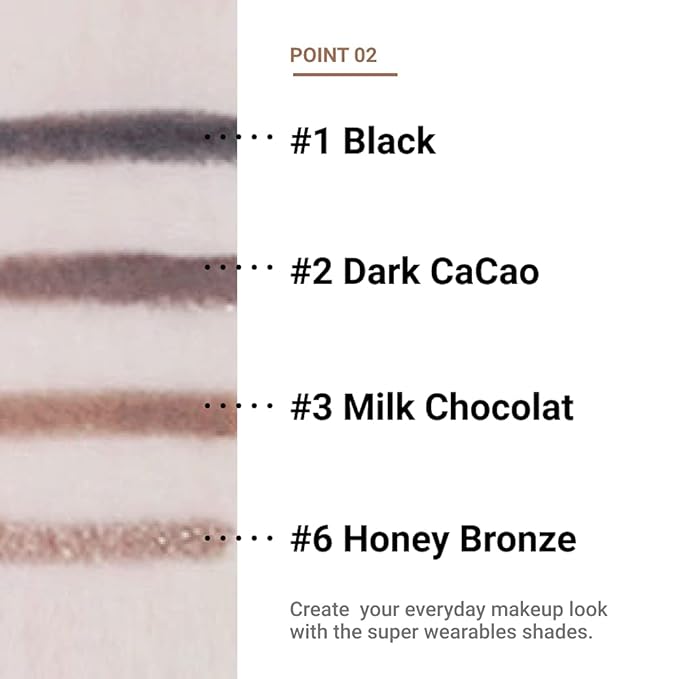 ETUDE Proof 10 Gel Pencil Liner 0.3g (#2 Dark Cacao) | Creamy Gel Texture Eyeliner with Wearable Shades to Create Precise Line Eye Makeup without Efforts, Korean Makeup, Perfect for Gift
