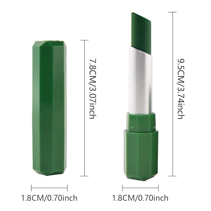 Sea Green Matte Lipstick - Pigmented Lip Crayon & Face Paint Stick for Women Everyday Halloween Birthday Party Wear, Younger-Looking Lip Makeup, Labial para fiesta de disfraces 18