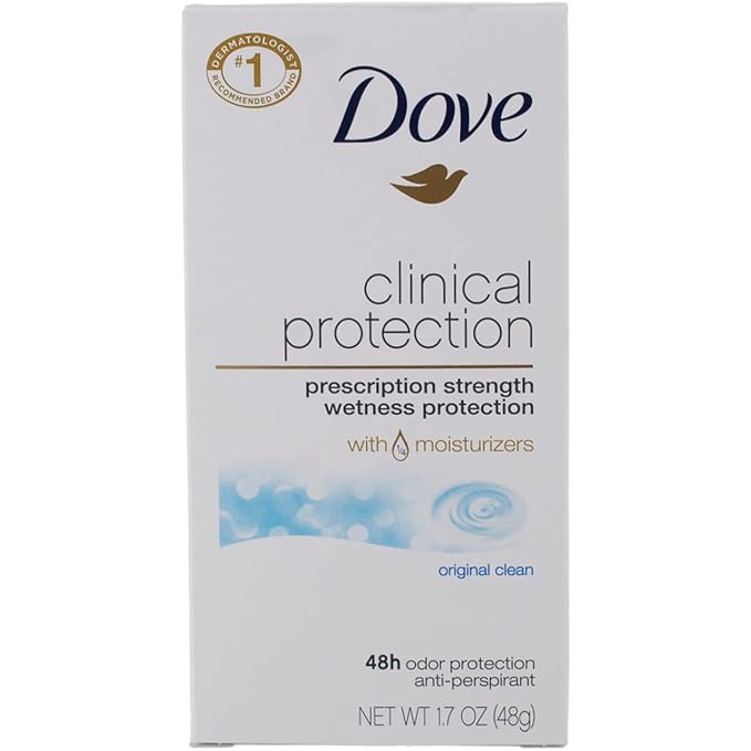 Dove Clinial Protection Deodorant, Original Clean, 1.7 oz (6 Pack) (Bundle)