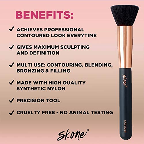 Skone Contour Brush - Easily Achieve Professional Flawless Sculptured And Defined Results Top Makeup Artists' Are Raving About Skone's Quality Brushes