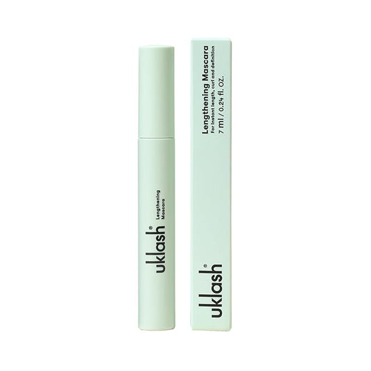 UKLASH Lengthening Mascara - Extra-Black Pigmented, Water-Resistant, Vegan-Friendly, Paraben-Free with a Double-Sided Silicone Wand - Smudge-Proof Curling & Defining Formula