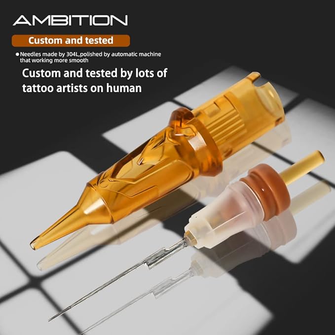 Ambition Glory Tattoo Cartridges #10 Bugpin 5RL Needles Disposable 20pcs 0.3mm 5 Round Liner for Rotary Tattoo Machine Supply