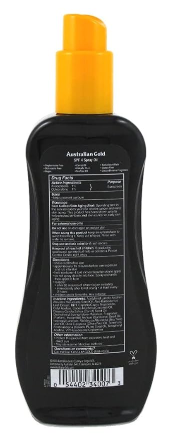 Australian Gold Spf#04 Spray Oil
