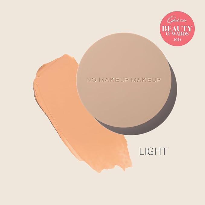 Foundation by No Makeup Makeup | Conceal & Correct with Long-Lasting, Buildable Formula & Lightweight Soft Finish | Cruelty-Free, Vegan, Fragrance-Free | Light