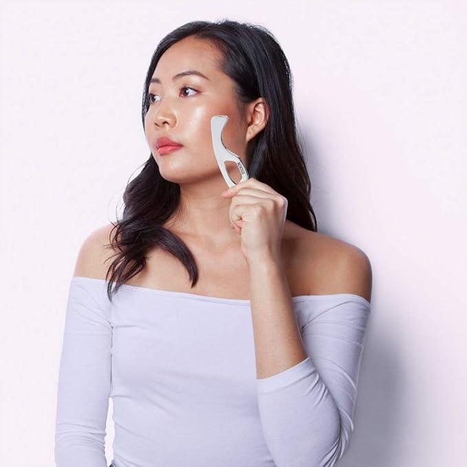 STICKON Stainless Steel Gua Sha Scraping Massage Tool IASTM Tools Great Soft Tissue Mobilization Tool (L Shape)