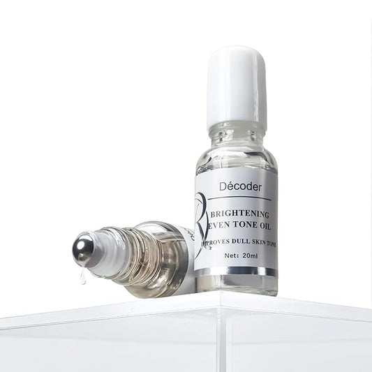 Decoder Glow-Boosting Facial Serum-Oil with Vitamin C Derivative, E & Squalane | Jojoba Oil – Antioxidant, Skin Barrier Repair，Roll-On Precision for Women, 20ml