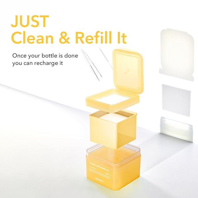 (Only Refill) Mediheal Vitamide Brightening Pad (100 Pads) - Radiance Boosting Pads for Clear, Illuminating Skin - Vegan Gauze Pad