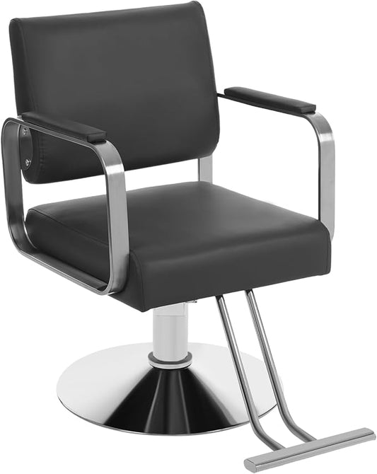 Barber Chair Salon Chair for Hair Stylist Hair Chair for Barbershop Home Height Adjustable & 360° Swivel Styling Salon Chairs Spa Beauty Salon Equipment, Max Load Weight 440Lbs