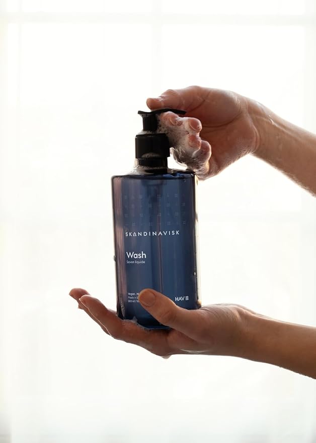 Skandinavisk Wash HAV ‘Sea’ Scent notes: Salt spray and sea kelp, hawthorn and beach rose, 16.91 fl. oz.