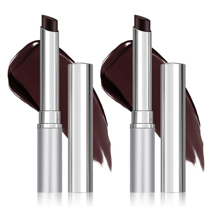 Honey Butter Lipstick Tinted Lip Balm, Shine Moisturizing Plumper Lipstick for Women, Natural Nourishing Hydrating Lip Gloss Stain for Dry Lips, Lightweight Lip Liner Care Makeup, Vegan - 2Pc Black