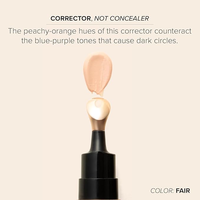 DRMTLGY Luminous Eye Corrector SPF 41, Under Eye Color Corrector for Dark Circles, Anti-Aging Tinted Eye Cream, Hydrating Eye Serum with Peach Undertone, Deep