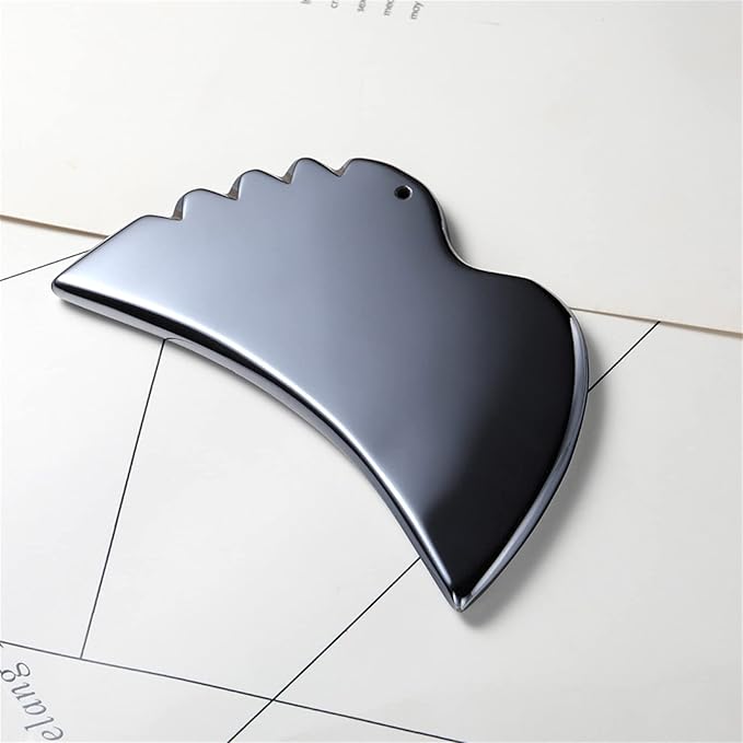 Gua Sha Face Massage Beauty Tool Natural Terahertz Energy Stone Guasha Scraping Facial Massager for Spa Body Relaxing