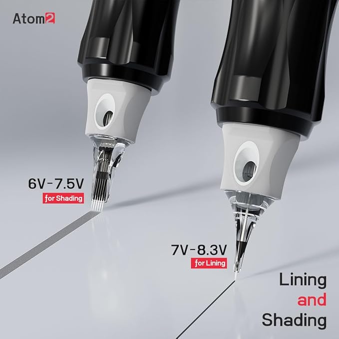 Dragonhawk Atom2 Tattoo Kit Wireless Pro Gun Machine 20 Tattoo Needles Cartridges Rca Supply Complete for Beginners
